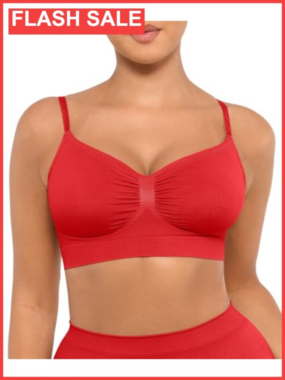Seamless Wireless Bralette No Underwire Everyday Bra Adjustable Strap